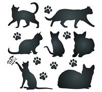 Plantilla de silueta de gato - 21.5 x 21.5 cm - L