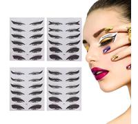Plantilla de sombra de ojos, plantillas de ojos para maquillaje,Pegatinas para aplicadores de maquillaje de ojos | Juego de pegatinas para delineador de ojos y sombra de ojos, plantilla de