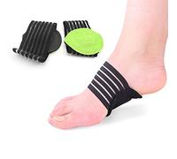 Plantilla de soporte para pies con banda de arco, 2 piezas de mangas de soporte acolchadas para fascitis de compresión, cojines de alivio de pies para fascitis plantar para fascitis plantar.