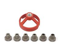 Plantilla de taladro para Carpintería, Accesorio Vertical Guía de Broca Herramienta Carpintería para Taladrar 5/6/7/8/9/10mm (rojo)