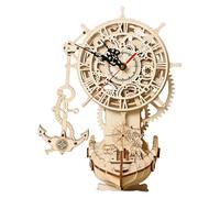 Plantilla De Tiempo 3D para La Construcción De Madera - Proyecto De De Madera De Encendido, Juego De Relojes De Mesa, Creación De Diseño Vintage De Bucaneros, Pasatiempos De Ingeniería De