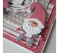 Plantilla de troquel de máquina de corte de gnomos de Papá Noel, plantillas de grabado en relieve para álbumes de recortes, papel fotográfico, tarjetas, manualidades en relieve, producción de