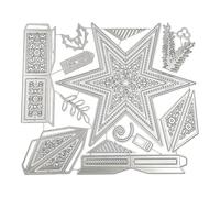 Plantilla de troquelado | Plantilla metálica en relieve en forma de estrella,moldes de corte para hacer tarjetas de felicitación y manualidades de tarjetas | Plantillas para formas, álbumes de