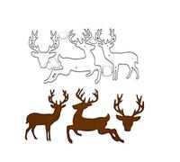 Plantilla de troquelado: tres renos, compatible con BigShot, apta para todo tipo de máquinas de troquelado.