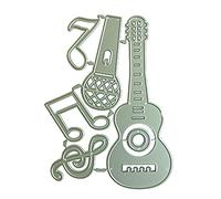 Plantilla de troqueles de corte de Metal COMEYER, plantilla de cuchillo de grabación en relieve de micrófono de guitarra Musical, decoración de álbum de fotos decorativa para álbum de recortes
