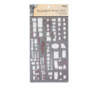 Plantilla de vista del plano de plomer a de Pickett en tres escalas: 1/16, 1/8 y 1/4 de pulgada (1163I)