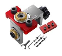 Plantilla Dowling para carpintería, dispositivo de tapón, perforación de agujeros ajustable de placas de madera, guía de perforación profesional, herramientas eléctricas, accesorios, dispositivo de