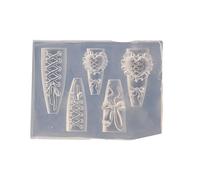 Plantilla elástica de silicona con dije de corazón para crear piezas de joyería personalizables para uñas