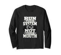 Plantilla estéreo de Coche Run Your System Not Your Mouth Manga Larga