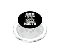 Plantilla estéreo de Coche Run Your System Not Your Mouth PopSockets PopGrip para MagSafe