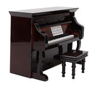 Plantilla Exquisita de Piano Miniatura con Caja de Almacenamiento, Musical Ideal, Artesanía para la Decoración del Hogar, Adornos Familiares, Decoración de Mesa de Oficina