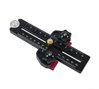 Plantilla fina para sierra de mesa, guía de plantilla de aleación de aluminio con escalas métricas y de pulgadas, se adapta a ranuras de inglete de 1/4 x 3/8 pulgadas, para cortes de tira estrecha y