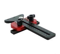 Plantilla fina para sierra de mesa, sistema de 3 poleas para estabilidad, guía de aleación de aluminio con escalas métricas e imperiales, compatible con ranura en U de 3/8 x 3/4 pulgadas