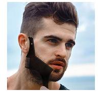 Plantilla Formadora De Barba Herramienta De Modelado, LucBuy Peine De Estilizado Plantilla Para Bigote Patillas Pelo Facial Recorte Guía De Cuidado Mandíbula Mejilla Cuello Línea Curva Simétrica (A2)