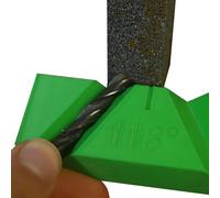 Plantilla guía de afilado de brocas para amoladora de banco - Herramienta de ángulo de 118° y 135°, para una construcción duradera de polímero de alta densidad, compatible con (verde 90°)