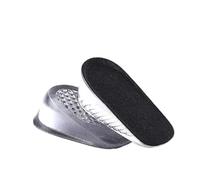 Plantilla invisible de silicona para aumentar la altura, soporte de arco de gel, medio talón, inserto de talón, suela acolchada de apoyo más alto (Schwarz, 2,5 cm)
