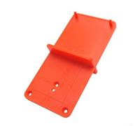 Plantilla localizadora de guía de perforación de agujeros de bisagra de 35 mm y 40 mm para instalación de puerta de armario, herramienta manual de carpintería ABS con P de doble tamaño (naranja)