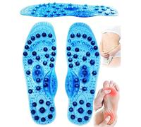 Plantilla Magnética, Adelgazantes, Ortopédicas, Acupresión,Plantillas Fascitis Plantar,Plantillas Alivio Dolor,Masaje Shiatsu Alivio del Dolor De Pies Relajación De Pi(Size:L(41-45),Color:Azul)