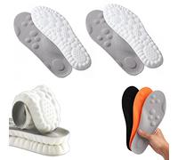 Plantilla Ortopédica Revolucionaria, 2 Pares De Plantillas De Nube 4D, Plantillas Ortopédicas De Espuma Viscoelástica Transpirable Para Mujeres Y Hombres, Zapatillas Deportivas (Grey,43-44)