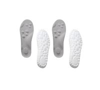 Plantilla ortopédica ultra cómoda con plantilla de espuma viscoelástica suave, ideal para pies planos, fascitis plantar y dolor de pies, color gris, 2 pares: 43-44