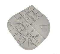 Plantilla para acolchar, 15 cm, acrílico, medición multiángulo | Diseño transparente, visión clara del patrón de tela, tamaño de 15 x 15 cm, ideal para patchwork y decoración