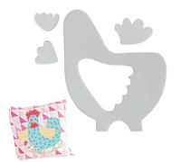 Plantilla Para Acolchar - Acrílico 20x17cm | Plantilla De Bordado | Plantillea De Colcha | Guía De Costura De Precisión Para Acolchar, Bordado, Corte De Tela, Manualidades DIY, Proyectos De