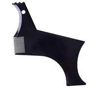 Plantilla para barba multiángulo transparente 18 x 14 cm | PS resistente, para recortadora y maquinilla eléctrica, contorno de cuello y mejilla, uso en casa o barbería