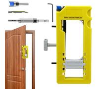 Plantilla para bisagra de puerta, fácil de instalar, con accesorios, kit de instalación de cerradura de puerta, compatible con longitudes de 3 a 5 pulgadas y radios de 1/4 o 5/8 de pulgada.