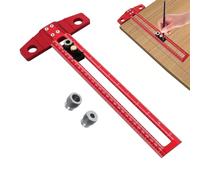 Plantilla para herrajes para gabinetes, Regla de posicionamiento de perforación,Guía de perforación de plantilla de de orificios de gabinete cuadrado en T ajustable de aleación de aluminio