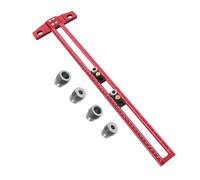 Plantilla para herrajes para gabinetes, Regla de posicionamiento de perforación, Plantilla de perforación de orificios para gabinete, herramientas de espiga cuadrada en T de aleación de aluminio, Loca