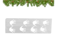 Plantilla para pequeñas huellas de Papá Noel, plantilla para huellas navideñas | Decoración de huellas pequeñas, decoración navideña reutilizable para piso, Fens