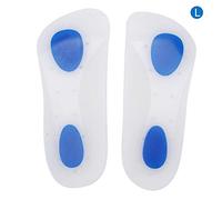 Plantilla para pies, soporte de de gel de silicona, inserto ortopédico para calzado, plantilla de 3/4 de longitud, insertos para cojín para zapatos, almohadillas(L(40-45))