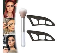 Plantilla Para Sombras De Ojos, Juego De Stencil Para Sombras De Ojos Con Pincel, Guía De Herramientas Reutilizables Para Sombras De Ojos, Para Ojos De Niñas Y Principiantes
