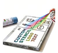 Plantilla Personalizada para Pintar - Plantillas de Letras, Logos y Nombres en PVC Rígido, Stencils Reutilizables para Pared, Tela y Manualidades (Plantilla de PVC para Spray)