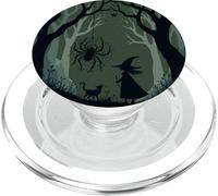Plantilla Recortada con Texto en inglés A Spider A Witch and A Woodland PopSockets PopGrip para MagSafe