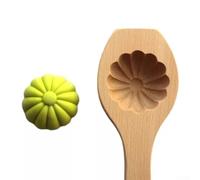 Plantilla redonda de madera tallada para pasteles chinos tradicionales, jabones, caramelos, 20 x 9 x 3,8 cm, madera de haya natural, no apta para alimentos