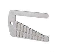 Plantilla redondeada de acero inoxidable para artesanía en cuero, herramienta de medición de correa de reloj con perforadora de 1/4 pulgadas, regla de metal de 2 mm de grosor para extremos y esquinas