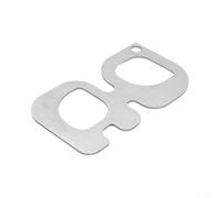 Plantilla redondeada de acero inoxidable para artesanía en cuero, herramienta de medición de correa de reloj con perforadora de 1/4 pulgadas, regla de metal de 2 mm de grosor para extremos y esquinas