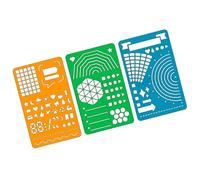 Plantilla Regla Plantilla Juego de reglas geométricas multifuncionales 3 plantillas para arquitectos y artistas Ayuda para dibujar arquitectos