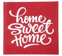Plantilla serigrafiada, hoja de 20 x 22 cm, con texto en inglés "Home Sweet Home"