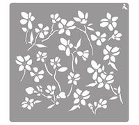 Plantilla Stencil St-01 Flower 20x20 CM La Pajarita Especial Para Chalk Paint y Pintura Tela
