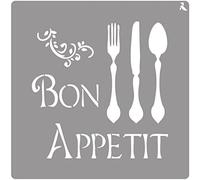Plantilla stencil st-07 bon appetit 20x20 cm la pajarita especial para