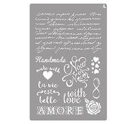 Plantilla Stencil St-26 Amore 20X30 CM La Pajarita Especial Para Chalk Paint y Pintura Tela