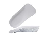 Plantilla transpirable invisible para el arco de la altura, cómoda de usar, media plantilla, duradera, ortopédica, para hombres y mujeres (blanco-L)