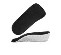 Plantilla transpirable invisible para el arco de la altura, cómoda de usar, media plantilla, duradera, ortopédica, para hombres y mujeres (negro-L)