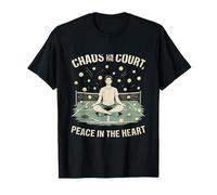 Plantilla Zen de Baloncesto Caos en la Cancha y Paz en Corazón Camiseta