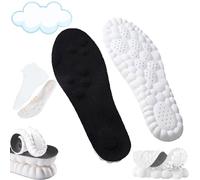 Plantillas 4D - Plantilla de tecnología 4D Cloud - Plantillas súper suaves y ultra cómodas, plantillas de zapatos deportivos 4D, plantilla de masaje acupoint para soporte de pies y articulaciones