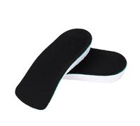 Plantillas Altura 1 par de plantillas transpirables for zapatos, media plantilla, for aumentar el talón, for calzado deportivo, unisex, 1,5-3,5 cm(Black,3.5)
