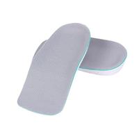 Plantillas Altura 1 par de plantillas transpirables for zapatos, media plantilla, for aumentar el talón, for calzado deportivo, unisex,5-3,5 cm Unisexo(Gray,2.5)