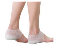 Plantillas Altura Calcetines invisibles de silicona for aumentar la altura, almohadillas gel for el talón, plantillas ortopédicas con amortiguación for arco(White,3.0CM)